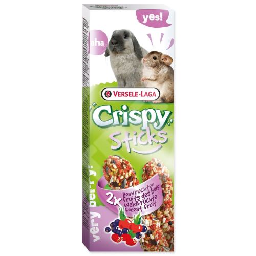 Tyčinka Versele-Laga Crispy králík a činčila, s lesním ovocem 110g 2ks