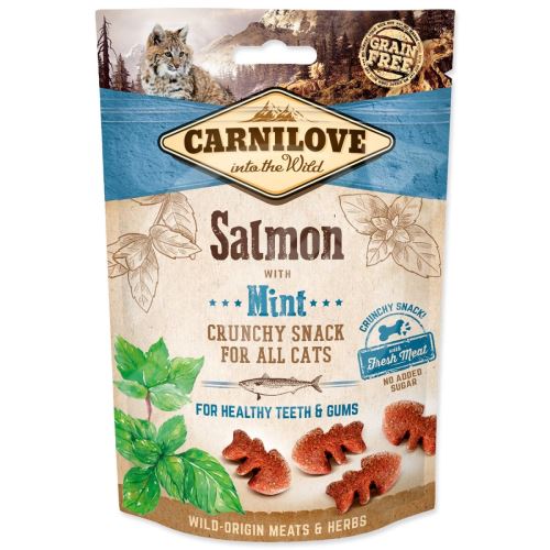 Pochoutka Carnilove Cat Crunchy Snack losos s mátou 50g