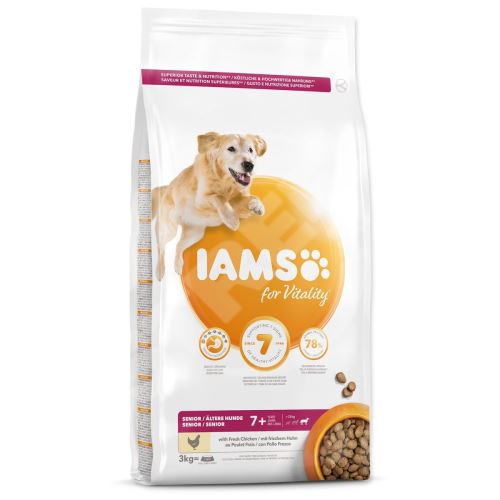 Krmivo IAMS Dog Senior Large Chicken 3kg