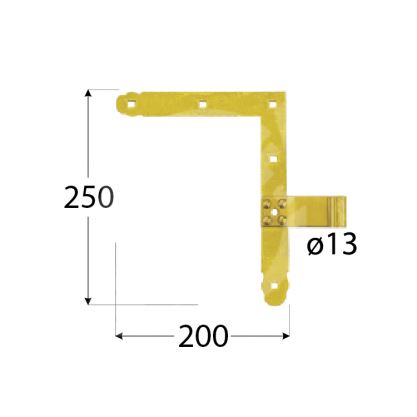 Závěs okenicový jednoduchý ZN 250 d13 DMX / balení 1 ks