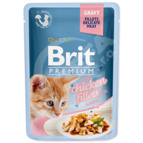 Kapsička BRIT Premium Cat Delicate Fillets in Gravy with Chicken for Kitten 85 g
