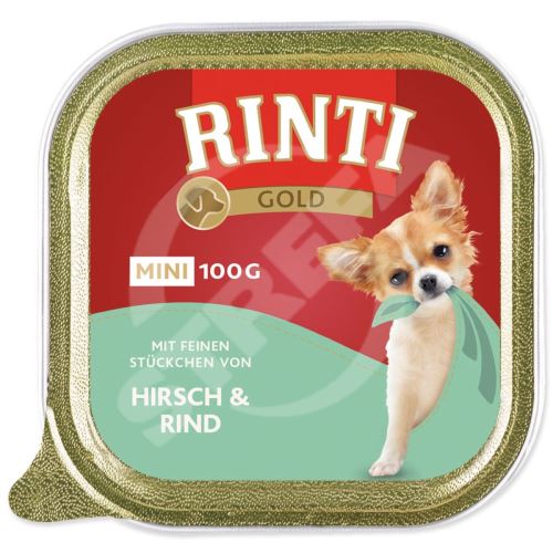 Vanička Rinti Gold Adult Mini jelen a hovězí 100g