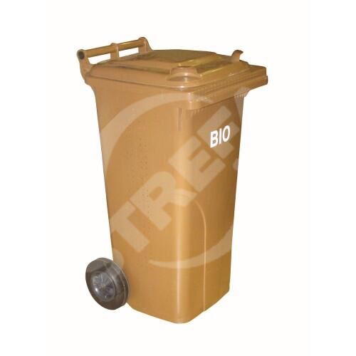 Plastová popelnice na BIO odpad s roštem, 240 l, hnědá