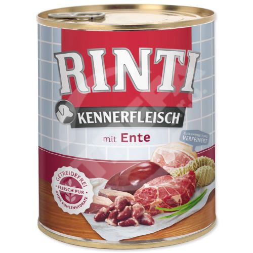 Konzerva Rinti Kennerfleisch Adult kachní srdce 800g