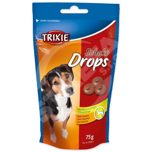 Pochoutka Trixie Dropsy čokoládové 75g