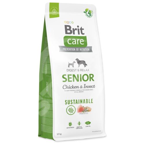 Krmivo Brit Care Dog Sustainable Senior Chicken & Insect 12kg