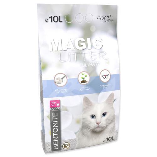 Kočkolit Magic Litter Bentonite Ultra White 10L/9kg