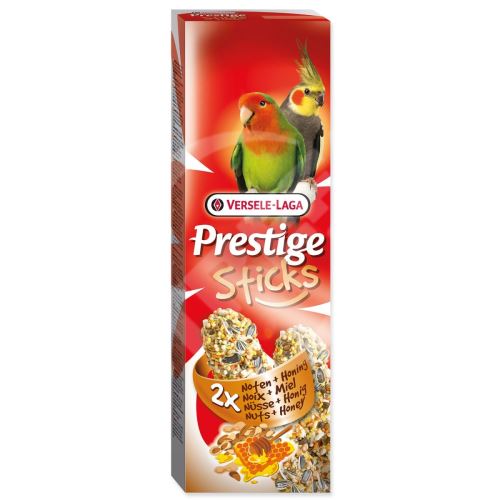 Tyčinky Prestige ořechy a med pro střední papoušky 140 g