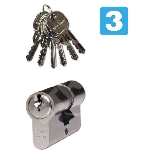 Vložka cylindrická 35+35 6 klíčů Ni, 3.třída bezpečnosti RICHTER