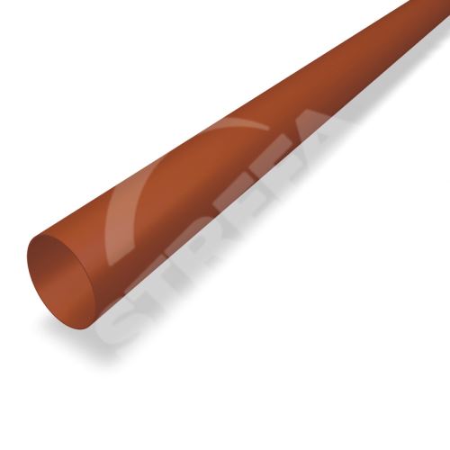 PREFA Svod hliníkový Ø 100 mm, délka 3M, Cihlově červená RAL 8004