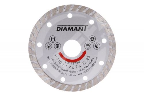 Diamantový kotouč DIAMANT 110x22.2x2.5mm TURBO / balení 1 ks