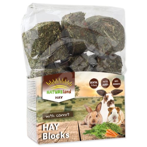 Seno Nature Land Hay bloky s mrkví 600g