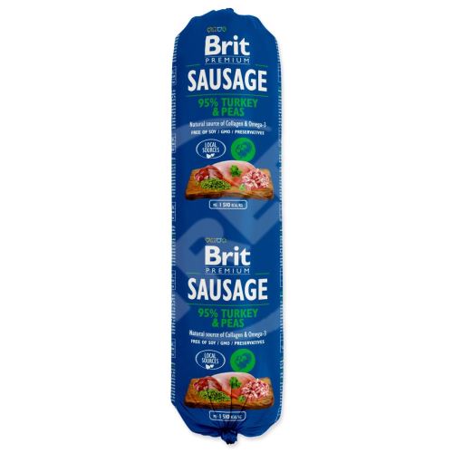 Salám Brit Sausage krůta s hráškem 800g