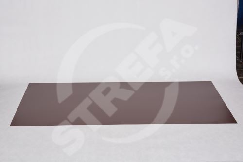 Tabule český hliník 0,6x1000x2000  lak. s fólií Hnědá (RAL 8017)
