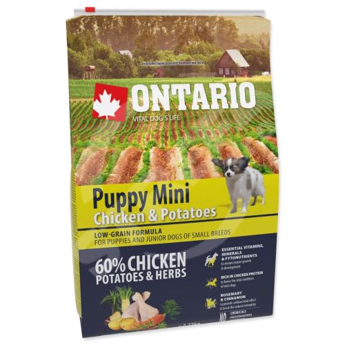 Krmivo Ontario Puppy Mini Chicken & Potatoes 2,25kg