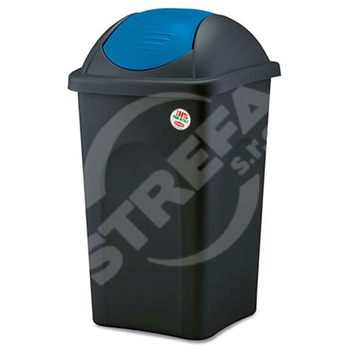 Odpadkový koš výklopný MULTIPAT 60l,plastový modré víko