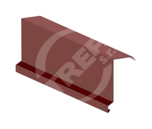 Závětrná lišta horní RŠ 250, Lakovaný pozink, Ocelově červená RAL 3009