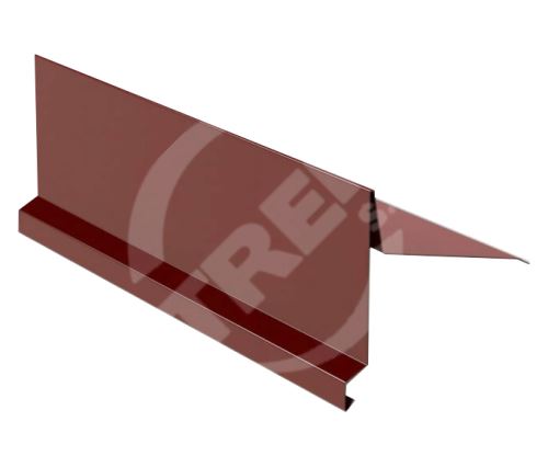 Závětrná lišta na pultovou střechu RŠ 250, CLR oboustraně barevný, Tmavě červená RAL 3009