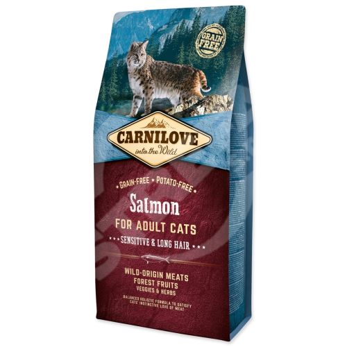 Krmivo Carnilove Adult Cats Sensitive & Long Hair Salmon 6kg