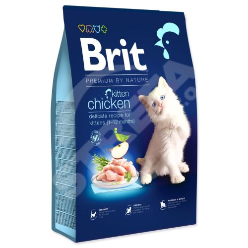 Krmivo Brit Premium by Nature Cat Kitten Chicken 8kg