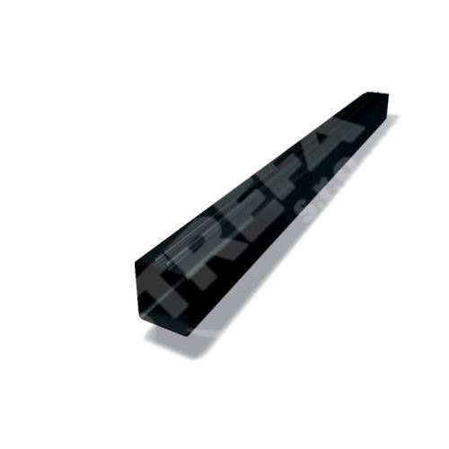 PREFA Svod hranatý hliníkový 100 x 100 mm, délka 0,6M, Černá P10 RAL 9005