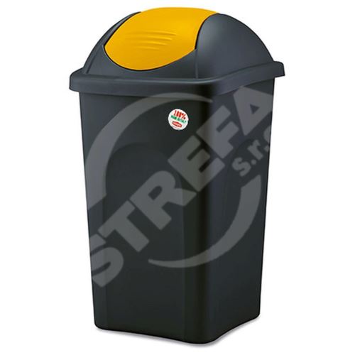 Odpadkový koš výklopný MULTIPAT 60l,plastový žluté víko