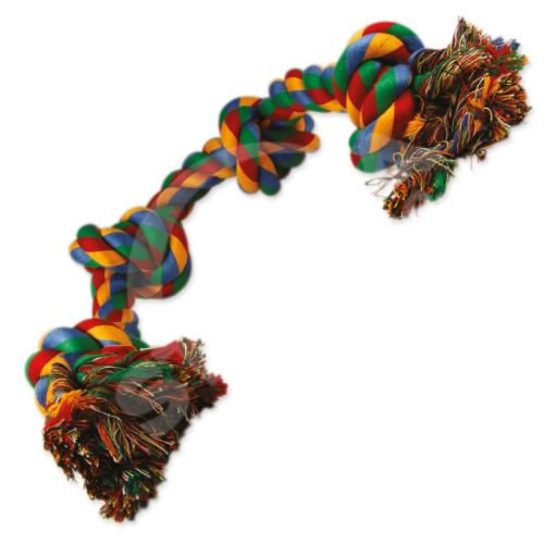 Uzel DOG FANTASY bavlněný barevný 4 knoty 60 cm 1 ks