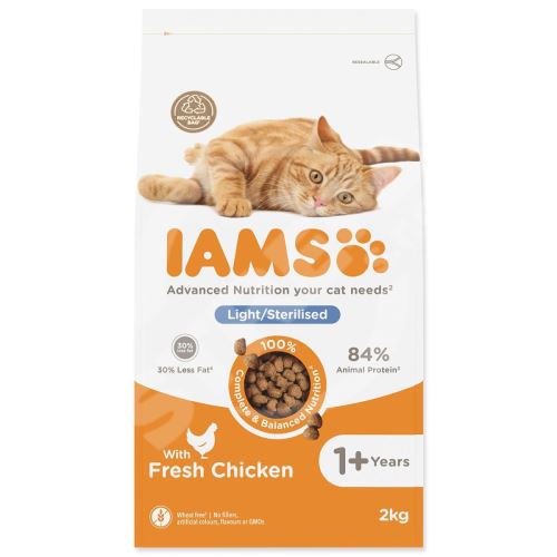 Krmivo IAMS Cat Adult/Senior Weight Control/Sterilized Chicken 2kg