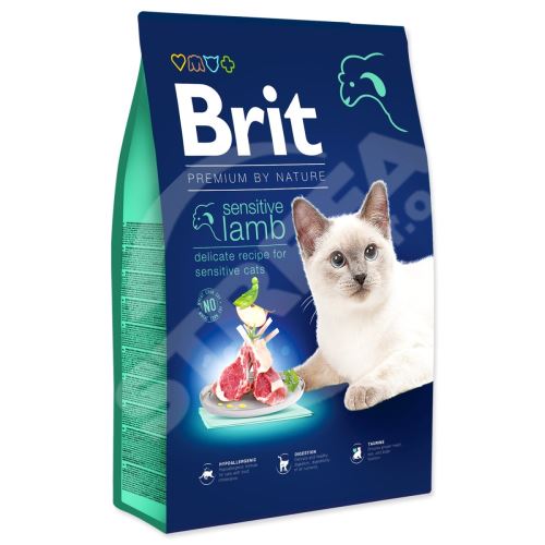 Krmivo Brit Premium by Nature Cat Sensitive Lamb 8kg