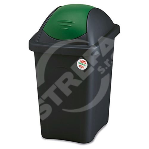 Odpadkový koš výklopný MULTIPAT 30l,plastový víko zelené