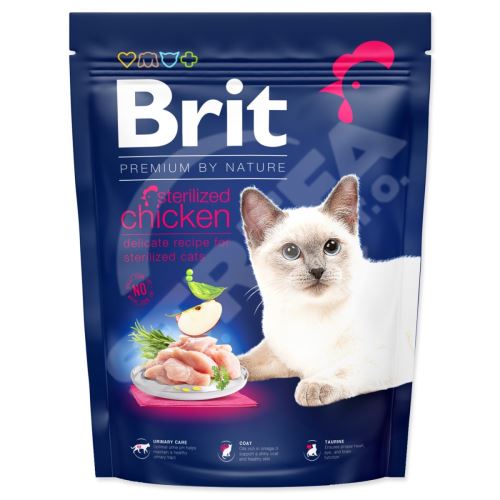 Krmivo Brit Premium by Nature Cat Sterilized Chicken 300g