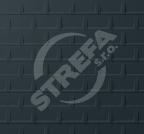PREFA střešní panel r.16, 700 x 420 mm stucco, Černá P10 / balení 8,24 m2