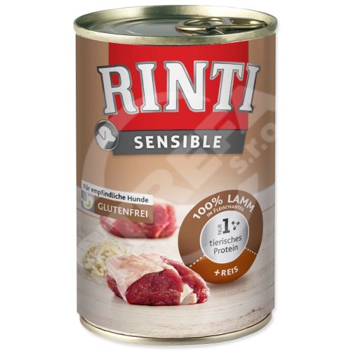 Konzerva Rinti Sensible Adult jehně a rýže 400g