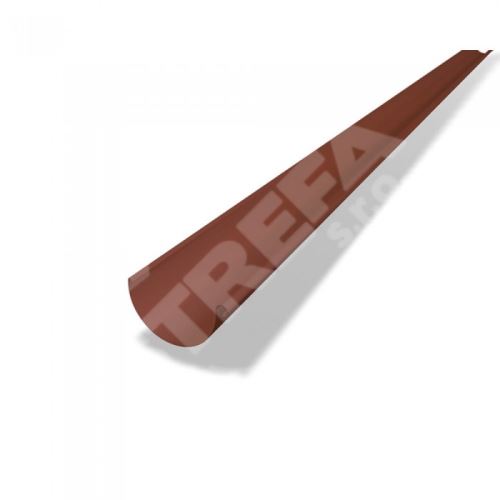 PREFA žlab, okap hliníkový Ø 100 mm, délka 3M, Tmavě červená RAL 3009