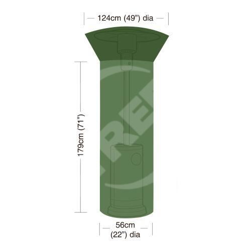 Krycí plachta na zahradní topidlo, 124/56x179cm (polyethylen)