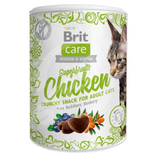 Pochoutka Brit Care Cat Snack Superfruits kuře 100g