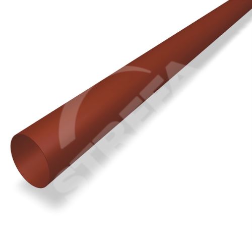 PREFA Svod hliníkový Ø 120 mm, délka 3M, Tmavě červená RAL 3009