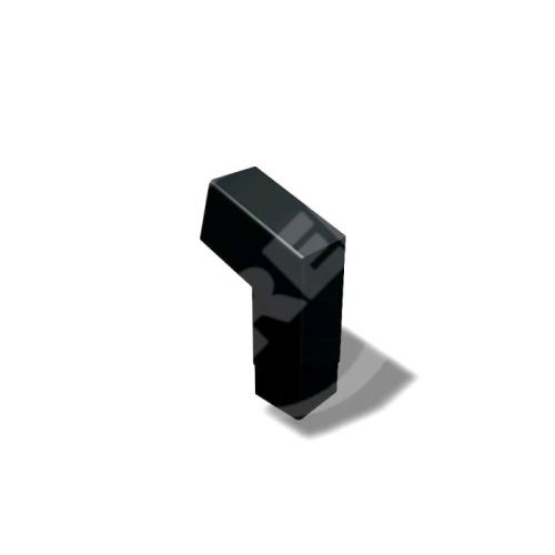 PREFA koleno hranaté hliníkové 72° krátké 100 x 100 mm, Černá P10 RAL 9005