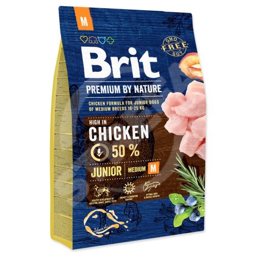 Krmivo Brit Premium by Nature Junior M 3kg