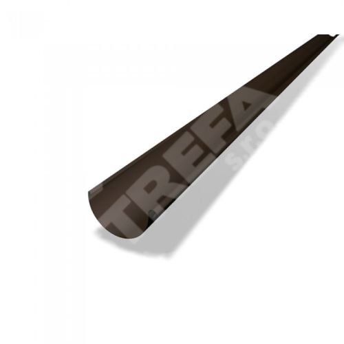 PREFA žlab, okap hliníkový Ø 100 mm, délka 3M, Oříšková P10 RAL 8019