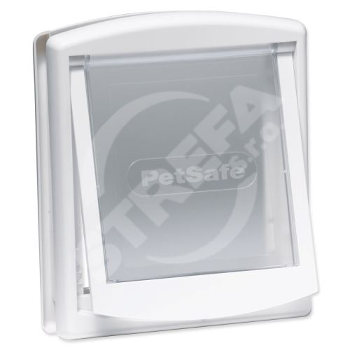 Dvířka PetSafe plastová s transparentním flapem bílá, výřez 18,5x15,8cm