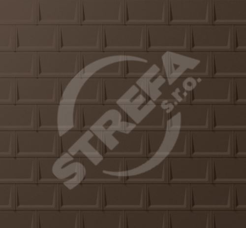 PREFA střešní panel r.16, 700 x 420 mm stucco, Vojenská hnědá - khaki P10 / balení 8,24 m2