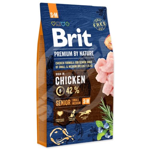 Krmivo Brit Premium by Nature Senior S+M 8kg