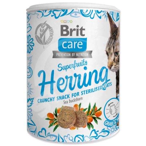 Pochoutka Brit Care Cat Snack Superfruits sleď 100g