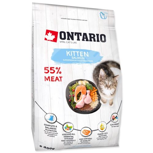 Krmivo Ontario Kitten Salmon 0,4kg