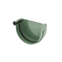 BRYZA Čelo žlabu LEVÉ plastové Ø 125 mm, Zelená RAL 6020