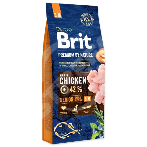 Krmivo Brit Premium by Nature Senior S+M 15kg