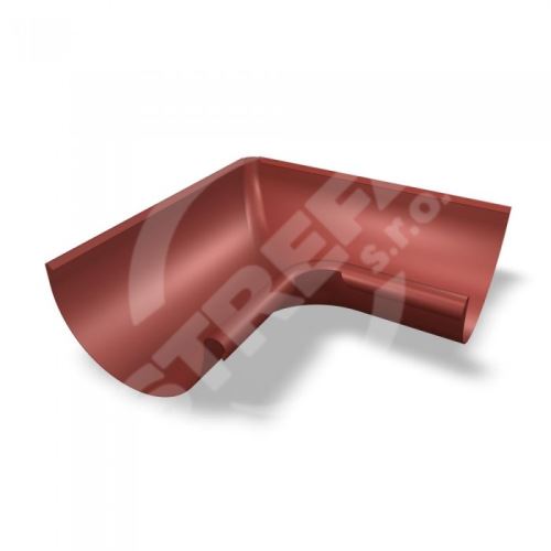 PREFA roh žlabu vnitřní 90° hliníkový Ø 100 mm, Tmavě červená RAL 3009