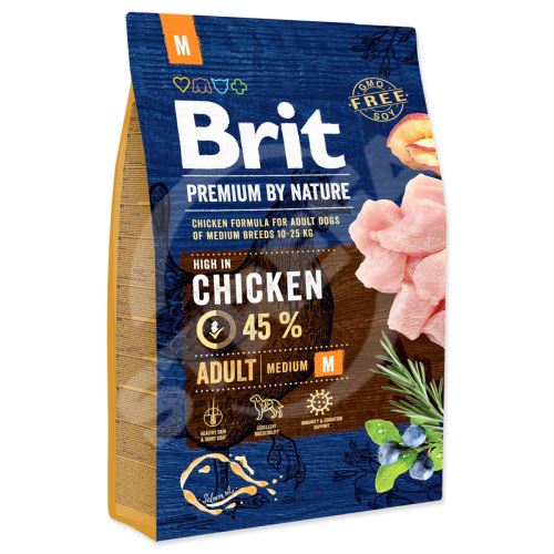 Krmivo Brit Premium by Nature Adult M 3kg