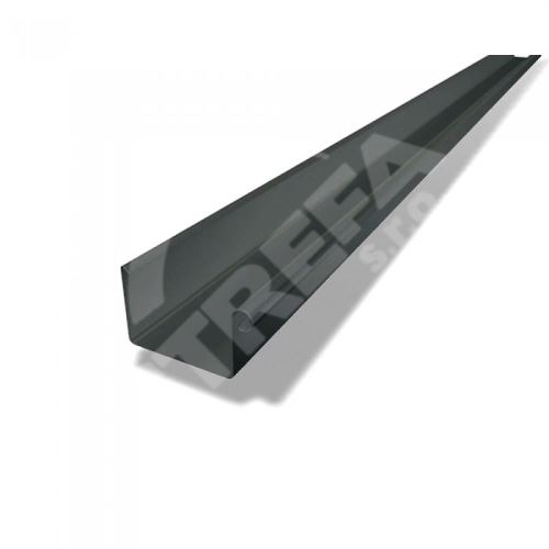 PREFA žlab, okap hranatý hliníkový, šířka 150 mm, délka 3M, Tmavě šedá P10 RAL 7043